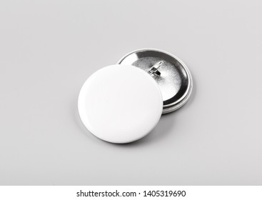 Photo of badge. Template for branding identity. For graphic designers presentations and portfolios. Badge Mock-up isolated on gray background. Photo mock up. - Shutterstock ID 1405319690