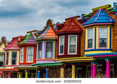 Photo of Baltimore Neighborhoods Featuring Colorful Row Homes