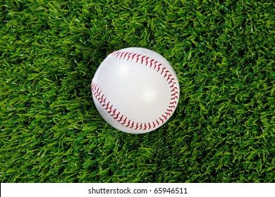 Photo Of A Baseball On Grass