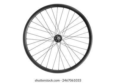 Photo of a black bicycle wheel. Spare parts for transpor - Powered by Shutterstock