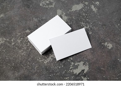 Photo of blank business cards. Template for your design. - Shutterstock ID 2206518971