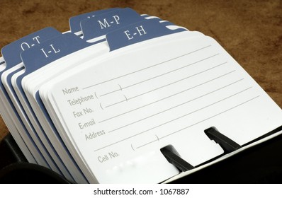 Photo Of A Blank Rolodex Card