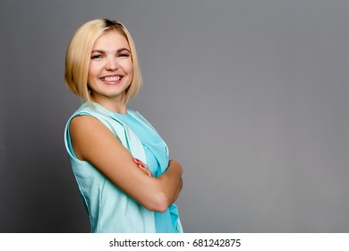 Photo of blonde in suit - Shutterstock ID 681242875