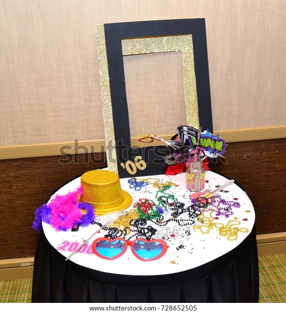 Understand Tentative name air Photo Booth Prop Table Decorations Framehatglassesbeadsfeather Stock Photo  728652505 | Shutterstock