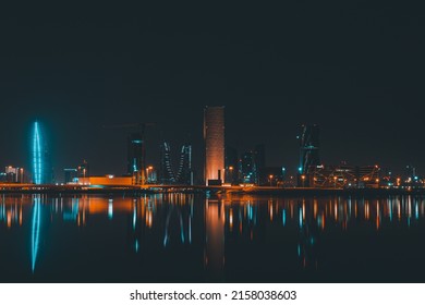 A Photo Of Buisness Center Buildings On A Seashore