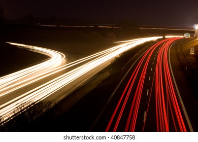 Photo of a car on the street in the night