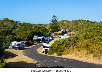 A Photo Of A Caravan Park In Beachport, South Australia Taken On Sunrise.