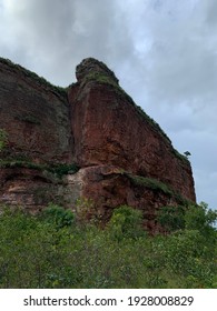 Photo Of The Cerrado Forest With A Rocky Structure In The Background Located In Jalapão, Brazil.