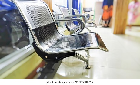 Photo Of Chairs In The Waiting Room At A Health Clinic. Selective Focus