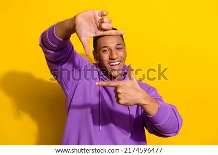 Similar – Image, Stock Photo Stylish handsome man capture. Nature photography