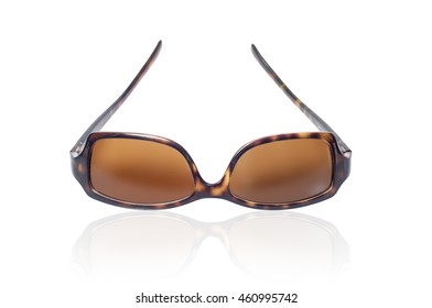 Photo Of Classic Tortoise Shell Sunglasses Isolated On White