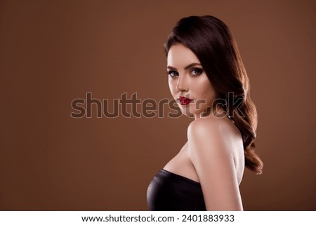 Photo of classy flirty lady vip celebrity attract millionaire guy on event occasion ver pastel background