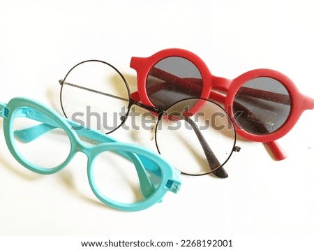 Photo of a collection of several isolated background glasses