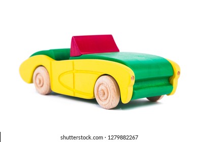 wooden play car