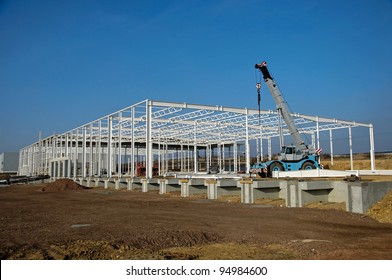 Photo Of Construction Site Of Modern Warehouse