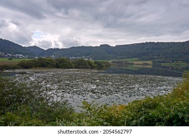 Photo Of A Crater Lake, Maar In Autumn In Germany