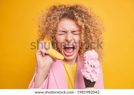 Similar – Image, Stock Photo i scream Food Ice cream