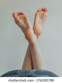 Photo Of Cute Feets In The Bed.