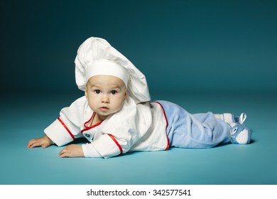 Photo Cute Little Baby Chef Hat Stock Photo (Edit Now) 340382501