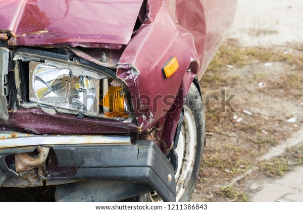 Photo of damage to the car after the accident.\
Place for your text.