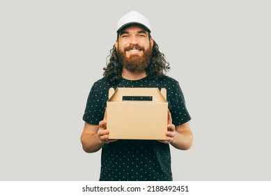 A Photo Of A Delivery Guy Ready To Deliver