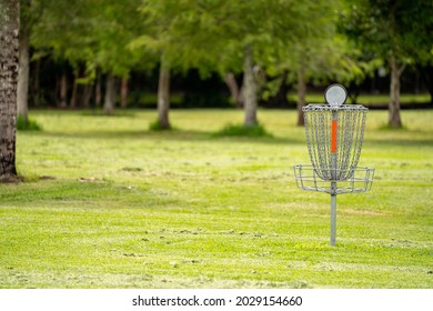 Photo Of A Disk Golf Basket Goal Net