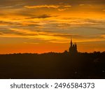 Photo of the Disney castle in Orlando Fl during sunset