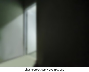 Photo Of Eerie Blurred Door, Perfect For Horror Book Cover.