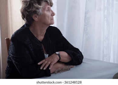 Photo Of Elderly Lonely Widow Missing Dead Close Person