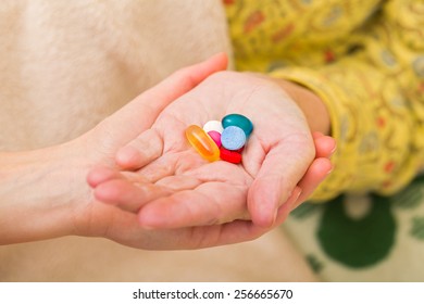 Photo Of Elderly Woman Taking The Medication