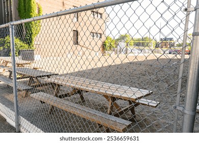 Photo of an empty beach volleyball field - Powered by Shutterstock