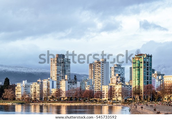 Photo of\
English Bay Beach Park in Vancouver,\
Canada