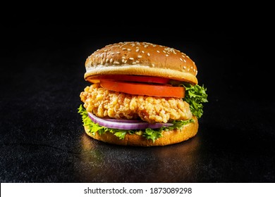 Photo Of Fast Food Fried Chicken Burger