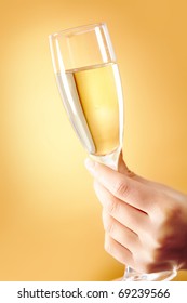 Photo Of Female Hand Holding Flute Of Champagne