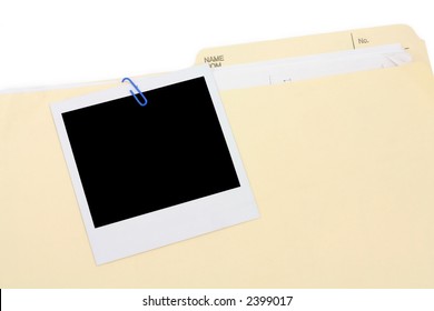 A Photo And File Folder, Business Concept