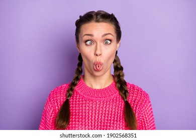 Photo Fooling Funny Pretty Crazy Woman Stock Photo 1902568351 