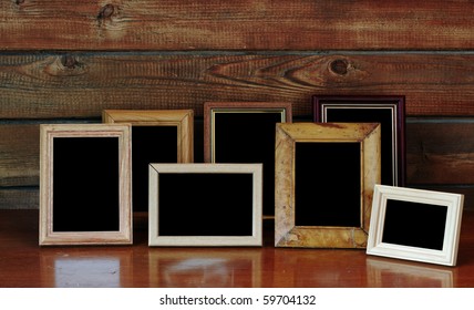Photo Frame On Old Table