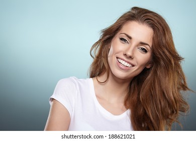 Photo Of A Fresh Beautiful Woman, Studio Shoot