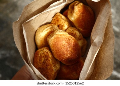 Photo Of Freshly Baked Filipino Bread Called Pan De Sal Or Salted Bread