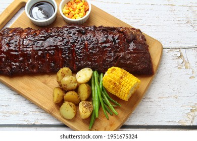 Photo Of Freshly Cooked Pork Baby Back Ribs.