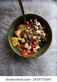 Photo of fruitsalad wirh strawberry and other fruits