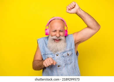 Photo Funky Cool Man Pensioner Dressed Stock Photo 2189299573 