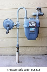 A Photo Of A Gas Meter Attached To A House