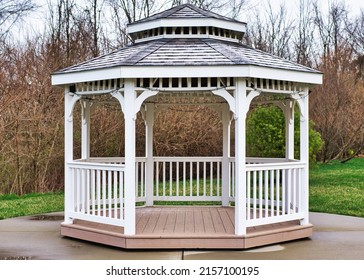 A Photo Of Gazebo Construction In A Home Garden