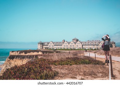 Photo Of Girl In Front Of Ritz Carlton In Half Moon Bay In California