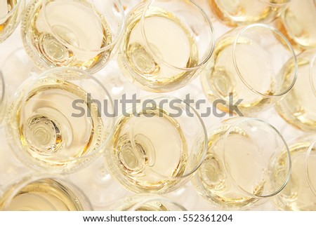 photo of Glasses of white wine at the Banquet