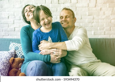 Photo Gradient Style with Family Spend Time Happiness Love Relation