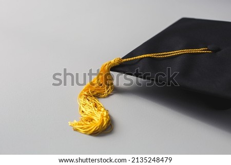 photo graduation cap with gold tassle