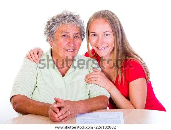 Photo Happy Elderly Woman Her Daughter Foto De Stock 226132882 ...