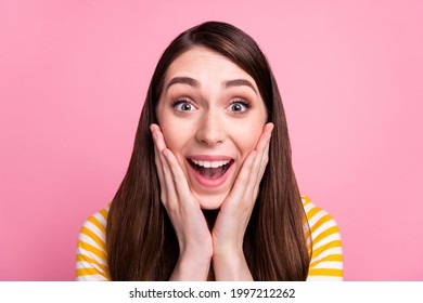 Photo Hooray Young Lady Hands Face Stock Photo 1997212262 | Shutterstock